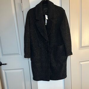 Banana Republic Factory Knit Cocoon Coat-Dark Charcoal